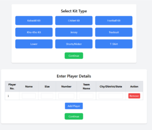 Step 2: Enter Player Details